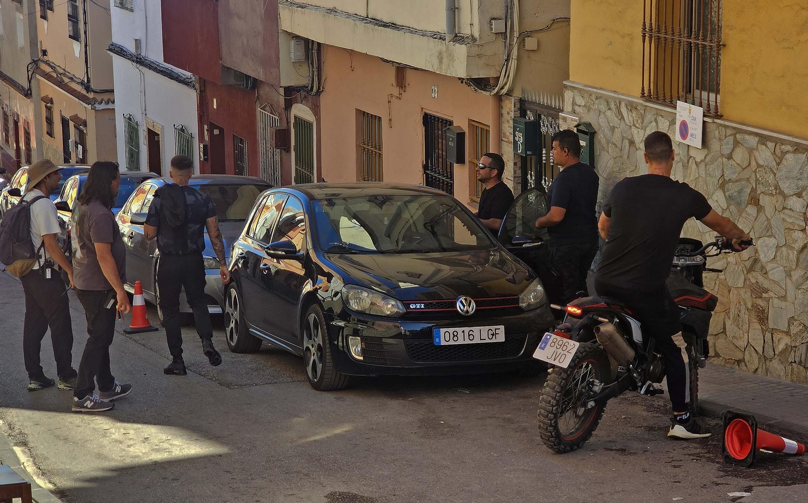 Fotos del rodaje de la serie 'Marbella' en la barriada de La Bajadilla de Algeciras