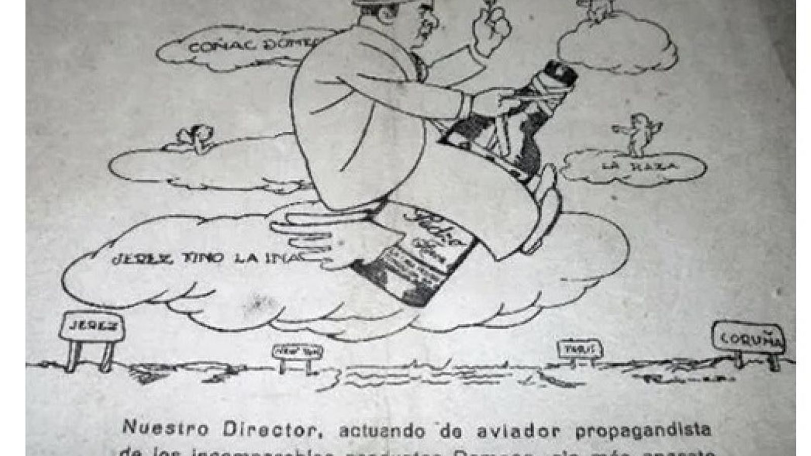 Caricatura de Horacio Rodríguez, 1929.