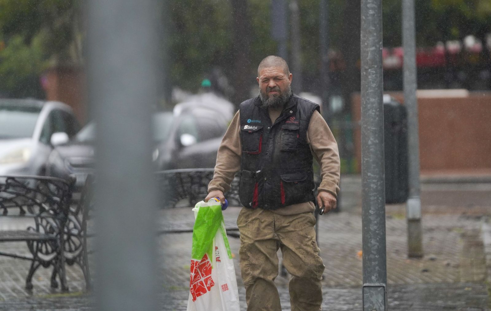 La intensa lluvia en Sevilla al paso de la Borrasca Leonardo en fotos