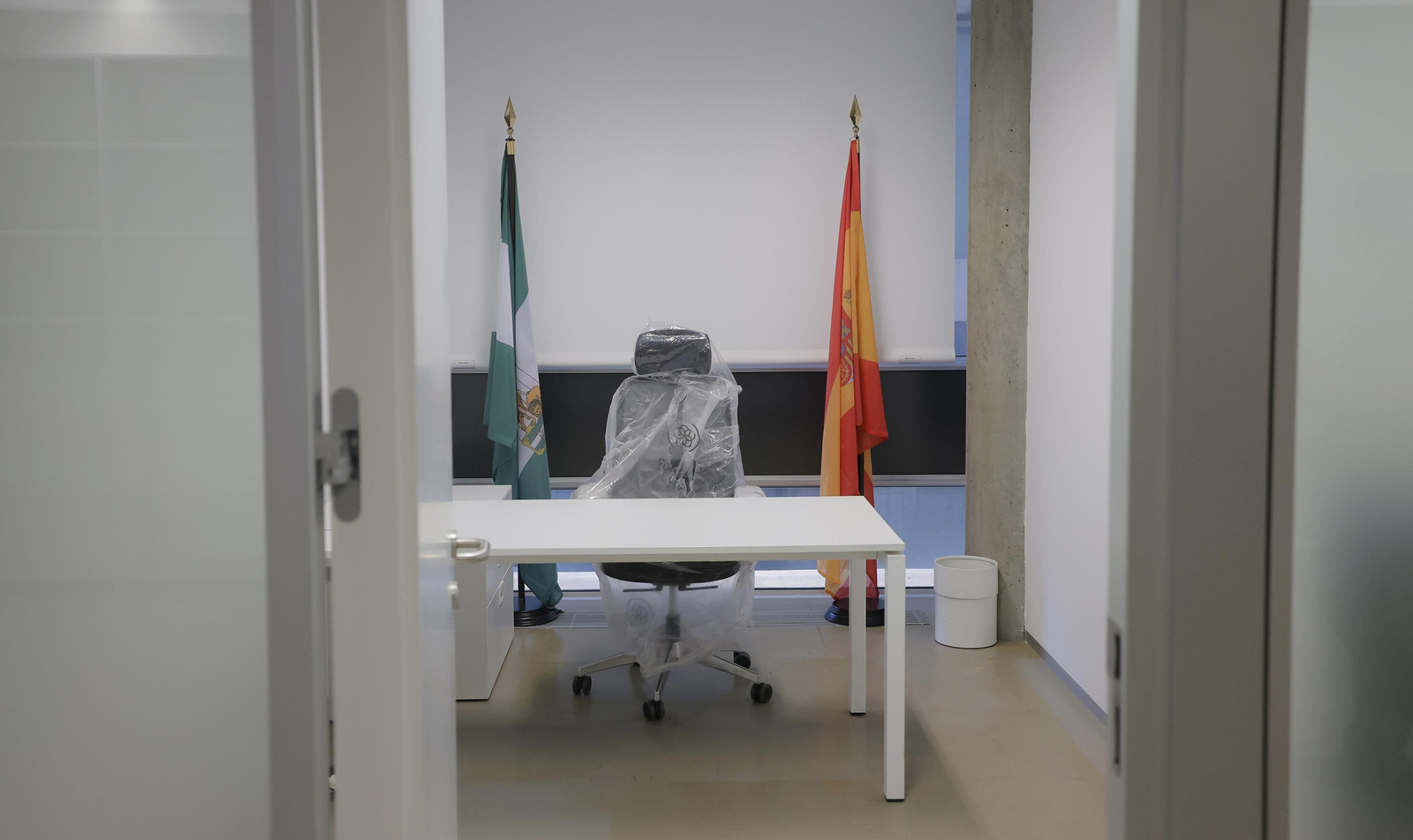 Uno de los despachos unipersonales del edificio A de la nueva Ciudad de la Justicia.