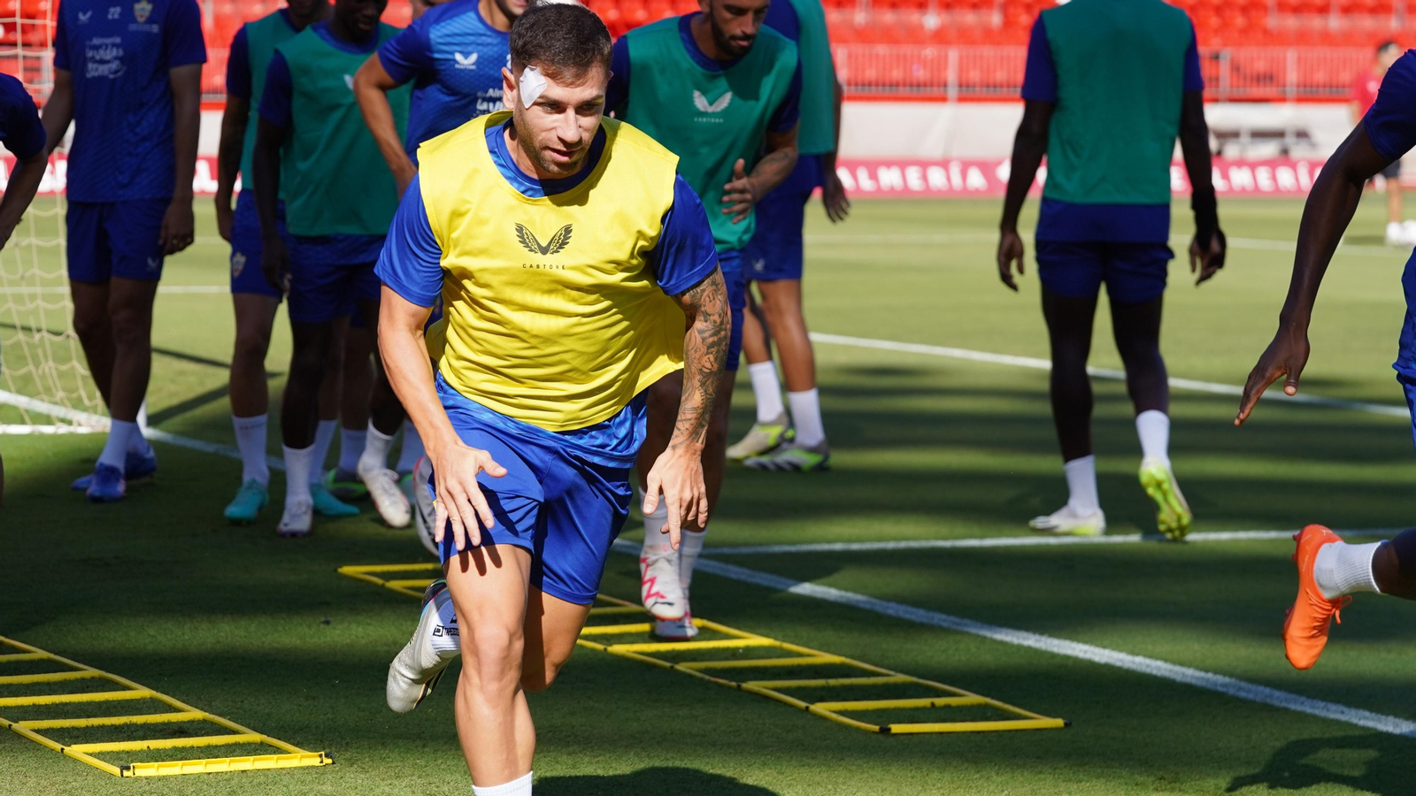 Embarba, con una brecha a la altura de la ceja, se caerá del once inicial