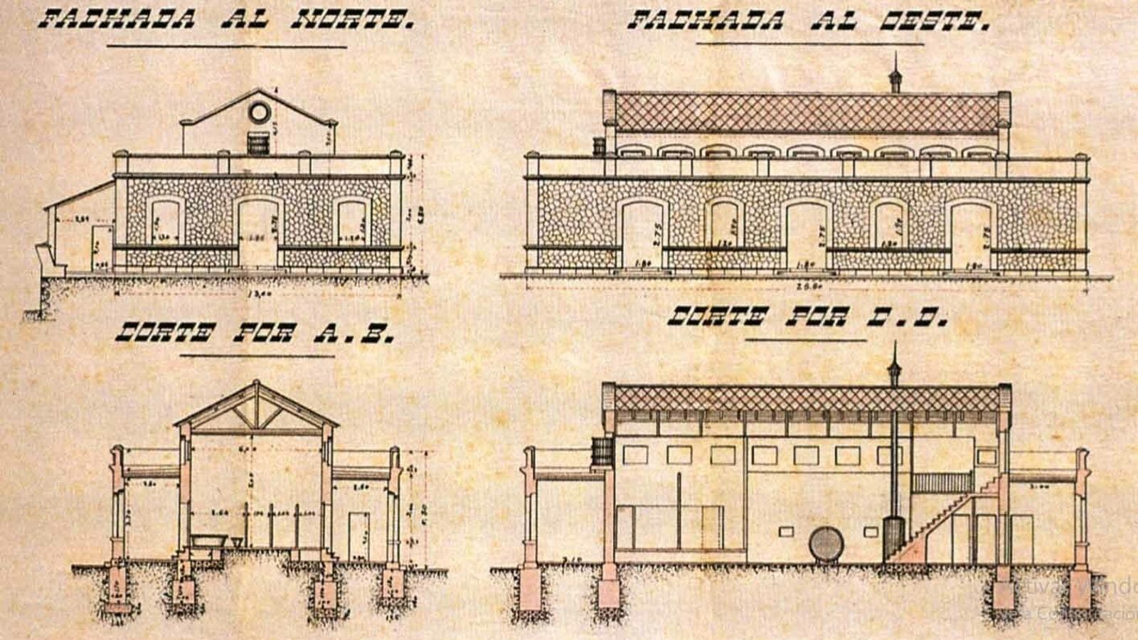 Secciones y alzados del Nuevo Edificio de Sanidad Exterior.