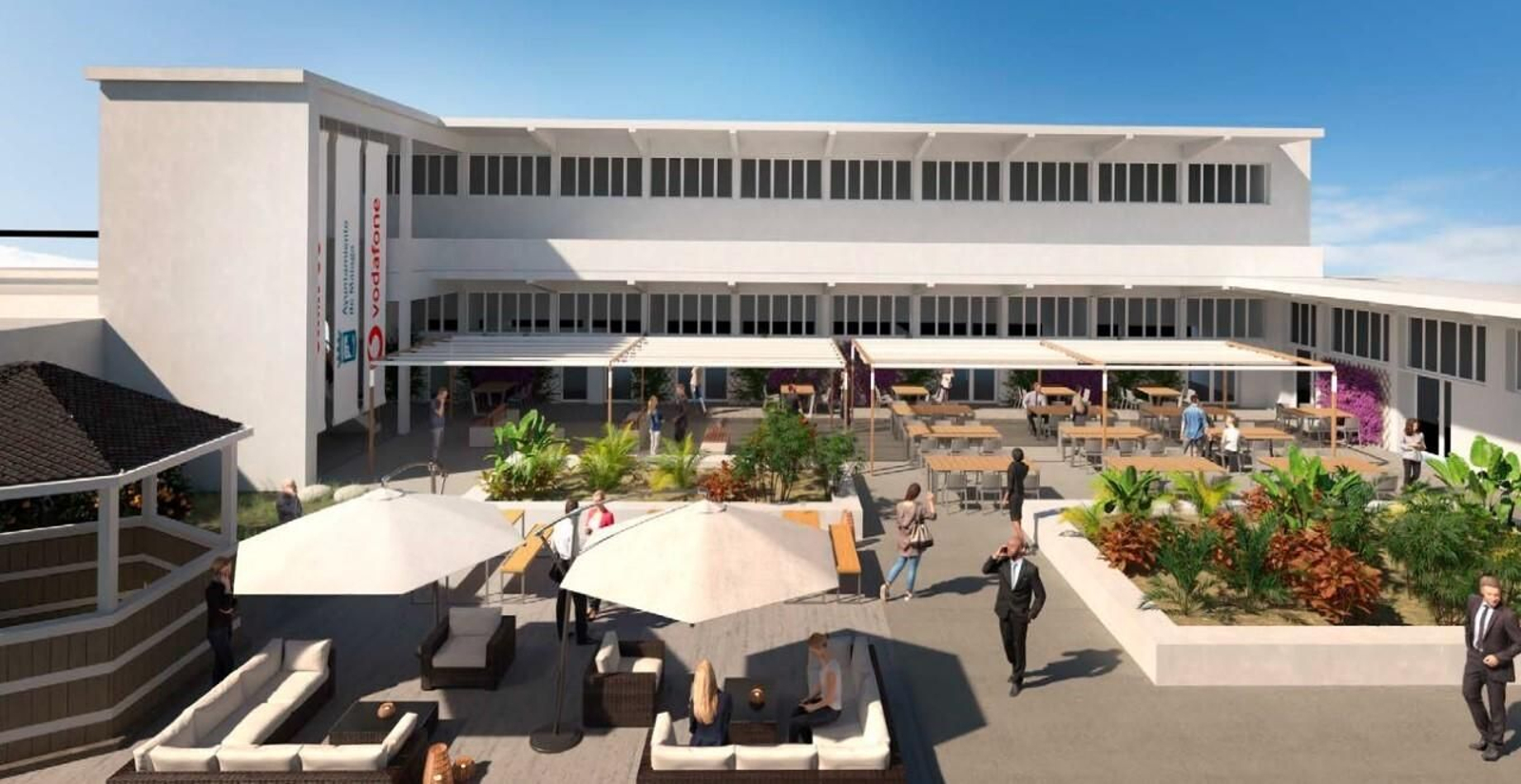 Infografía del nuevo campus tecnológico Vodafone-UMA de Málaga. Infografía del nuevo campus tecnológico Vodafone-UMA de Málaga.