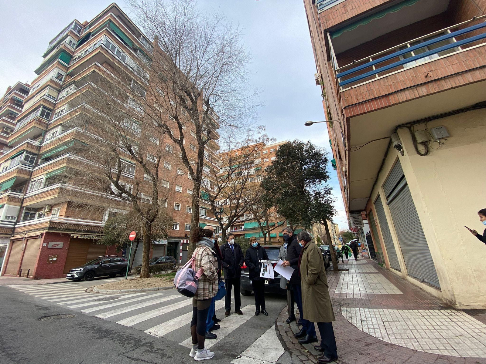 Los representantes del PP de Granada enseñan su proyecto de remodelación de Las Torres.