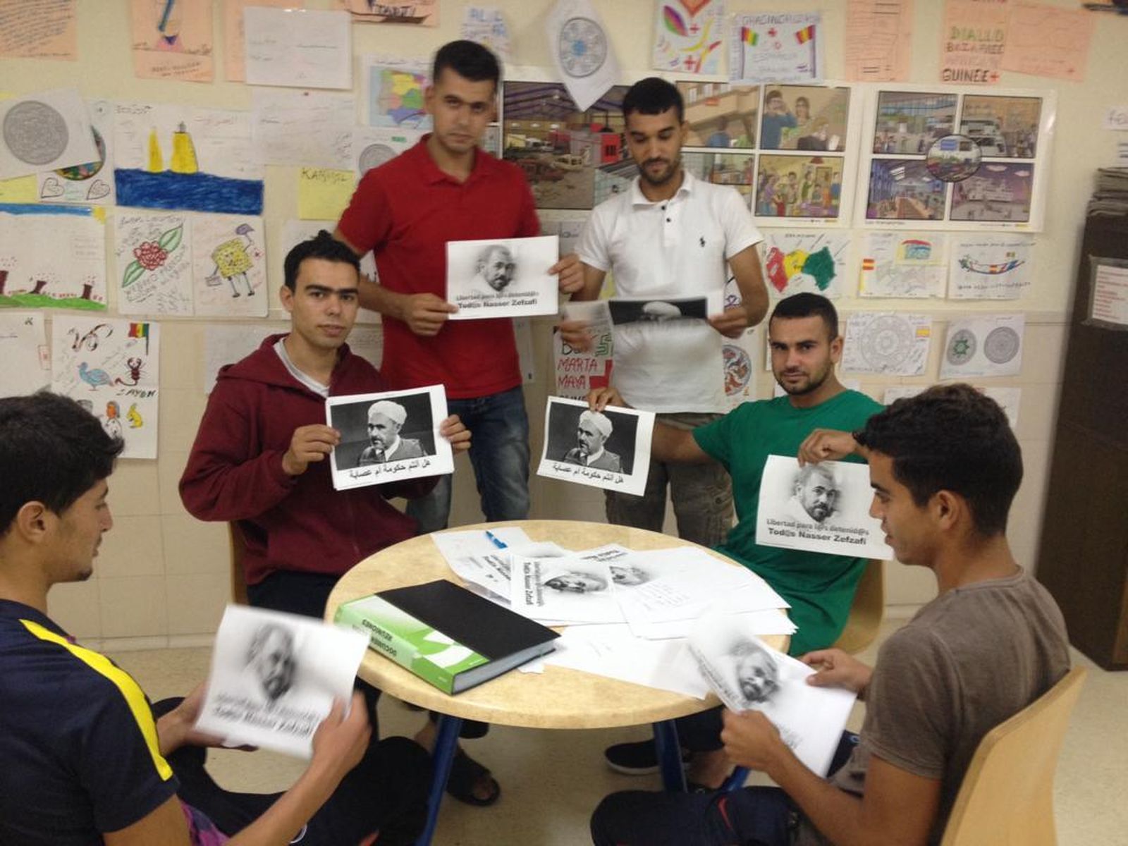 Jóvenes rifeños llegados este mes a Granada.