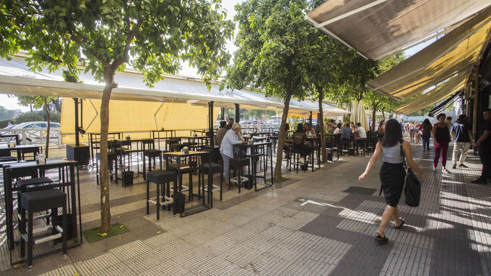 Itinerario peatonal que quedó tras la reordenación de Urbanismo.