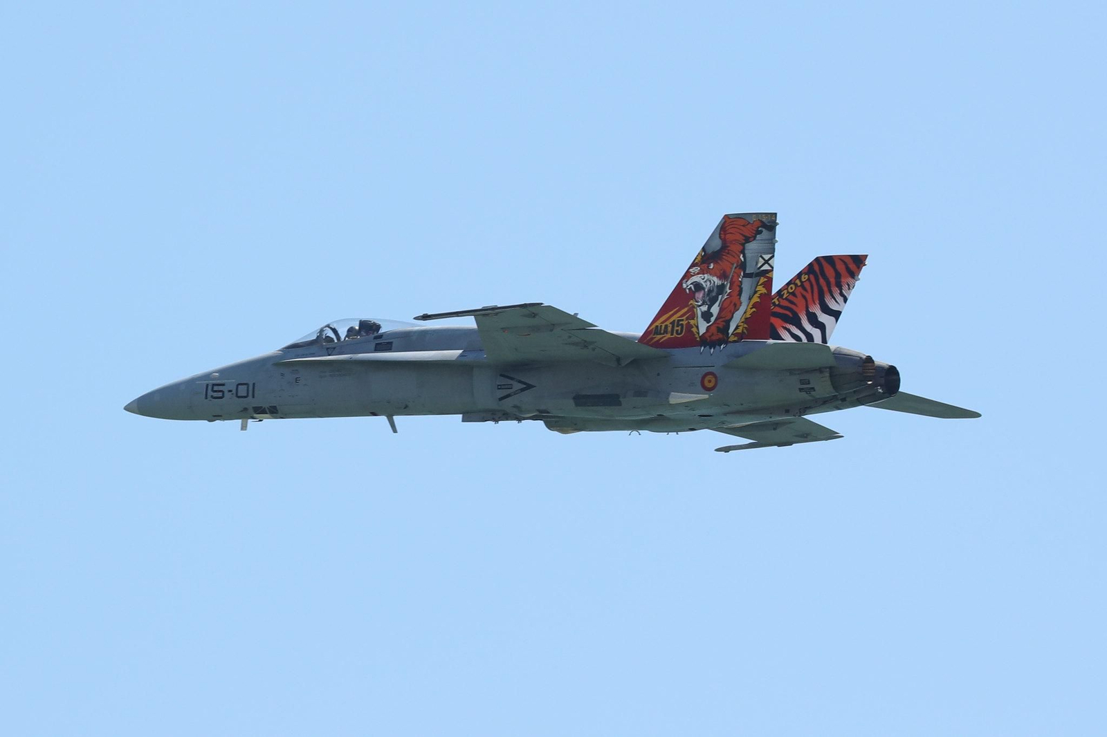 Un F-18 en vuelo. Un F-18 en vuelo.