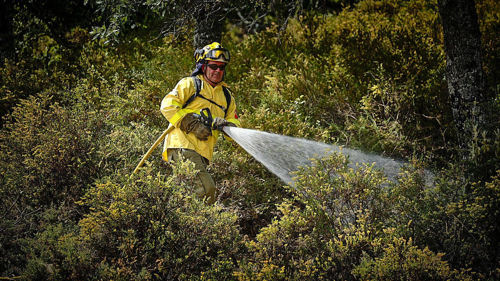 Simulacro de incendio del CEDEFO de Algodonales.