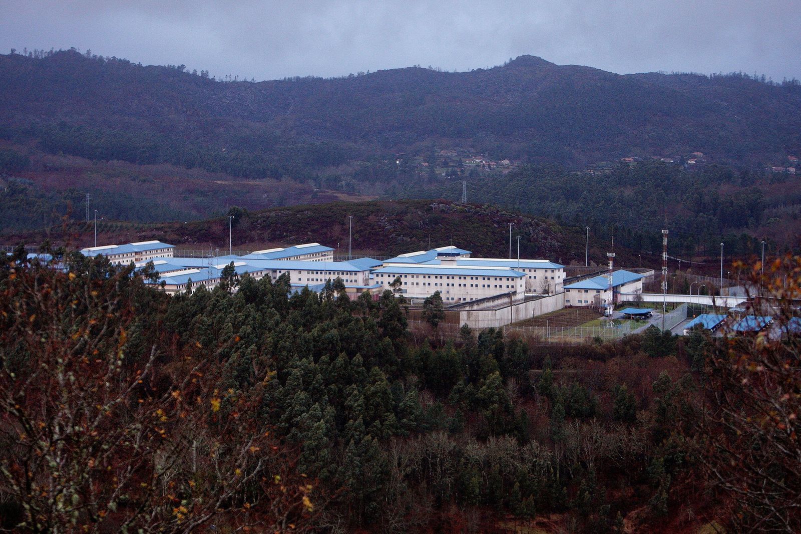 Vista de la cárcel de A Lama, donde ingresó ayer José Enrique Abuín, 'El Chicle'.