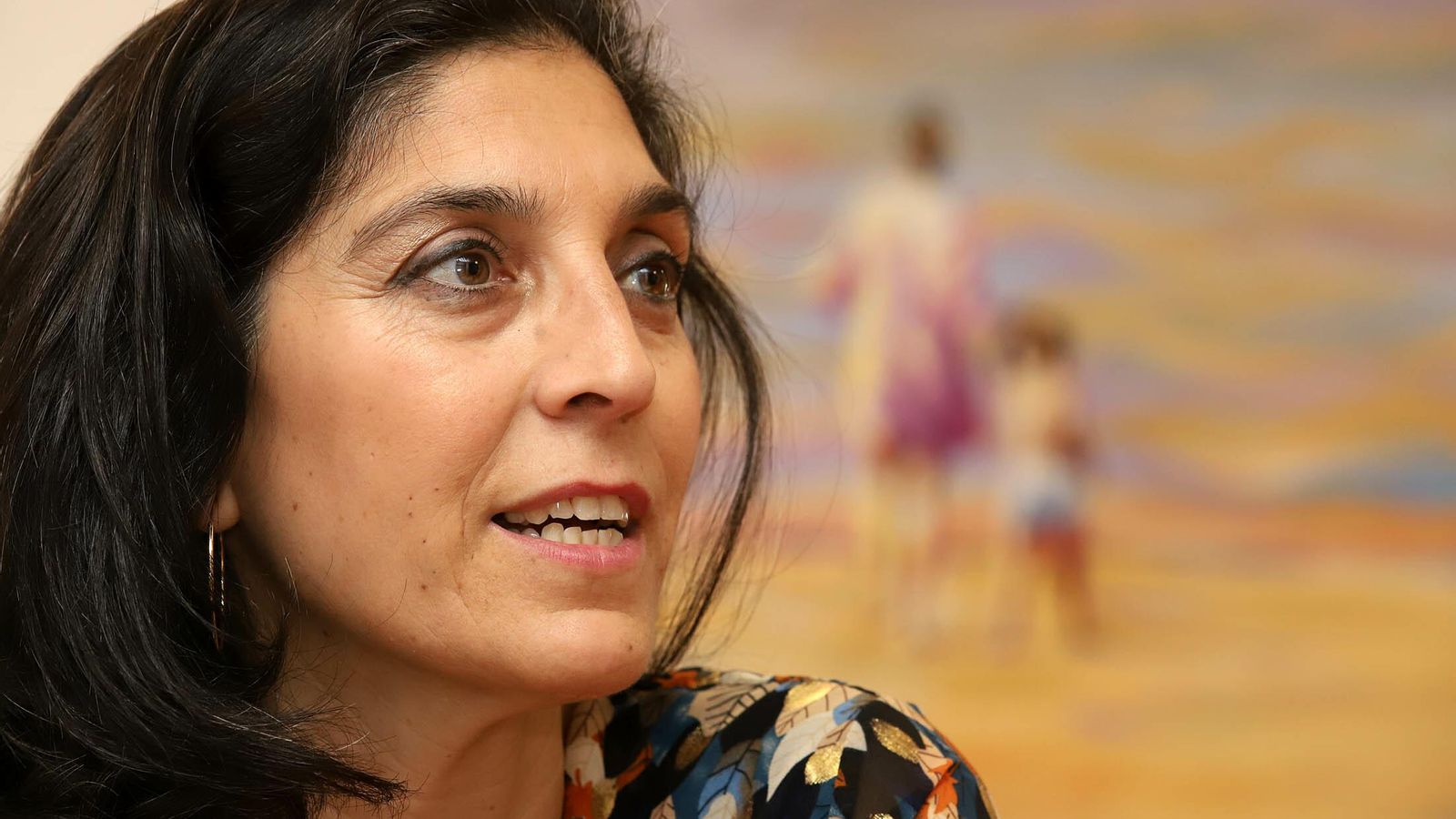 Pilar Vizcaíno durante su entrevista con 'Huelva Información'.