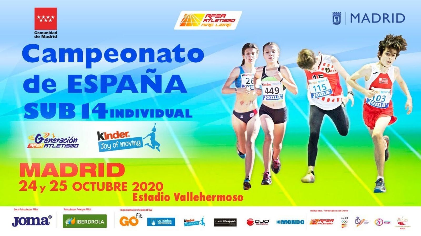 Cartel de la competición que se celebrará en el Estadio Vallehermoso, en Madrid.