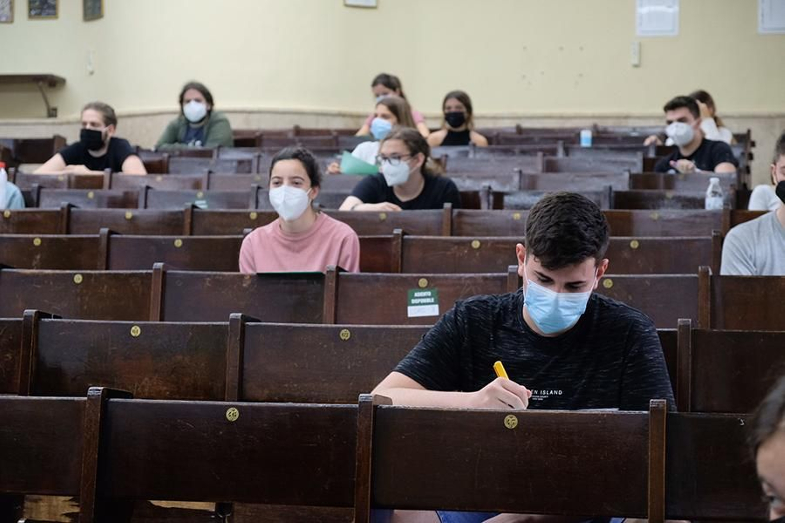 Una de las aulas durante la PEvAU en la Universidad de Sevilla.