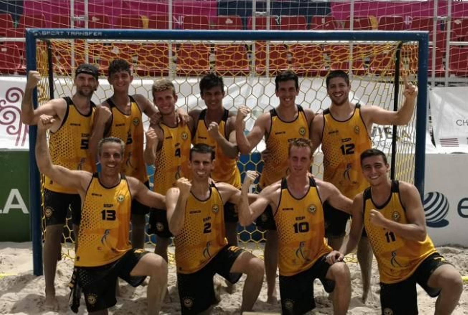 Jugadores del Balonmano Playa Ciudad de Málaga