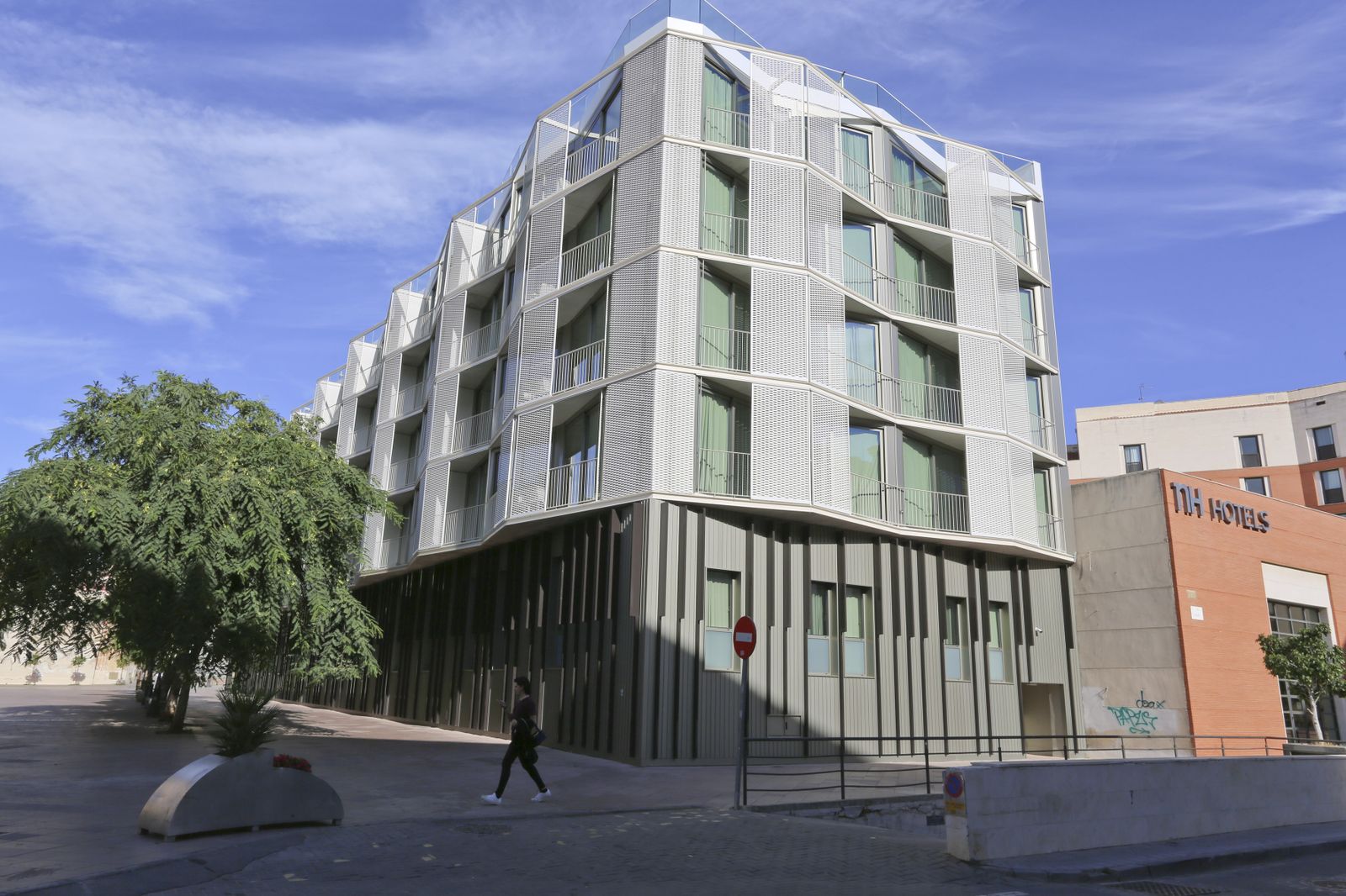 Vista del nuevo edificio del hotel NH Málaga.