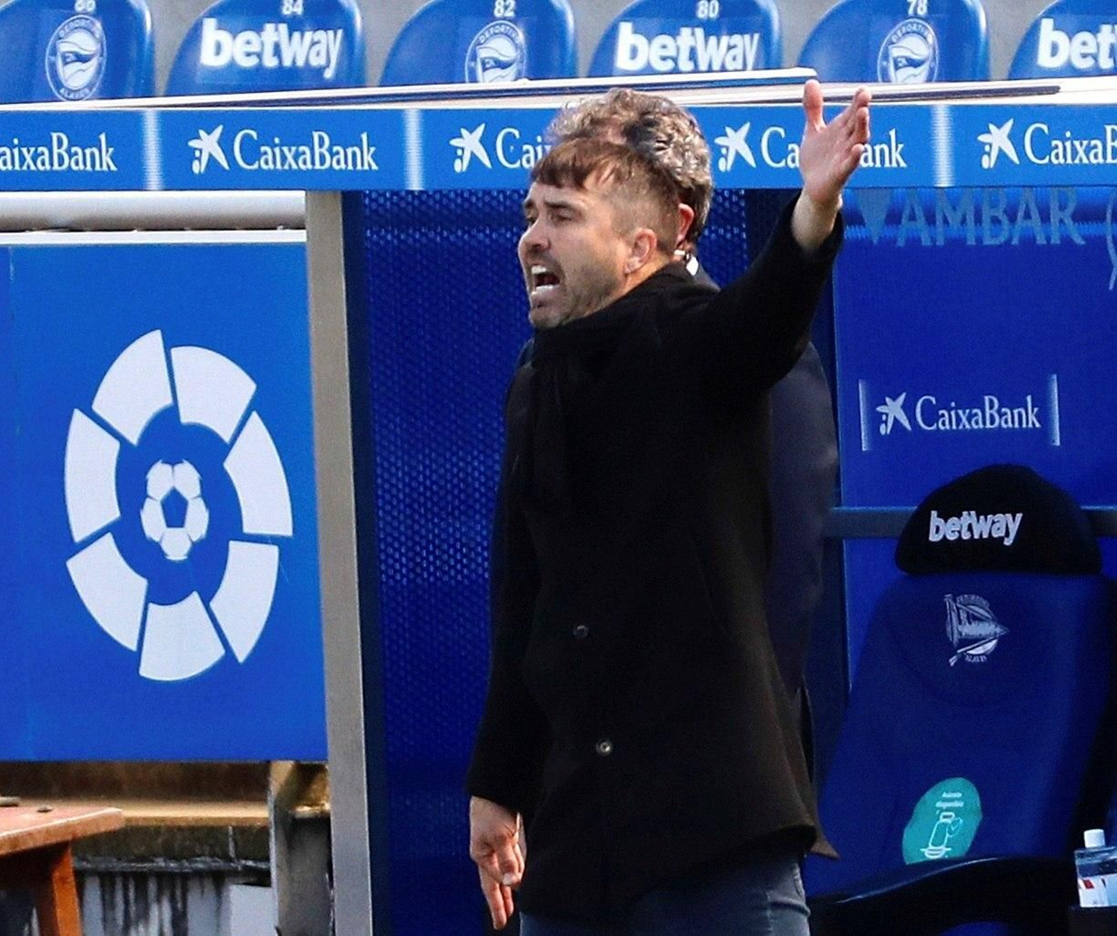 Coudet, muy expresivo en el Alavés-Celta del pasado domingo.