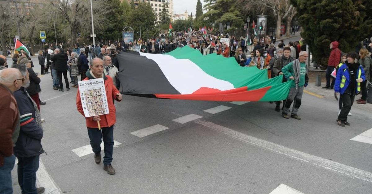 "Paremos el genocidio": Granada se moviliza en apoyo del pueblo palestino