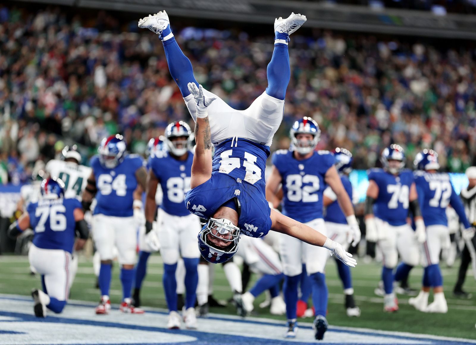 Fútbol americano | Touchdown con voltereta hacia atrás