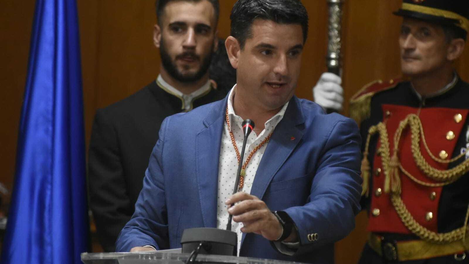 Pedro García, durante su intervención.