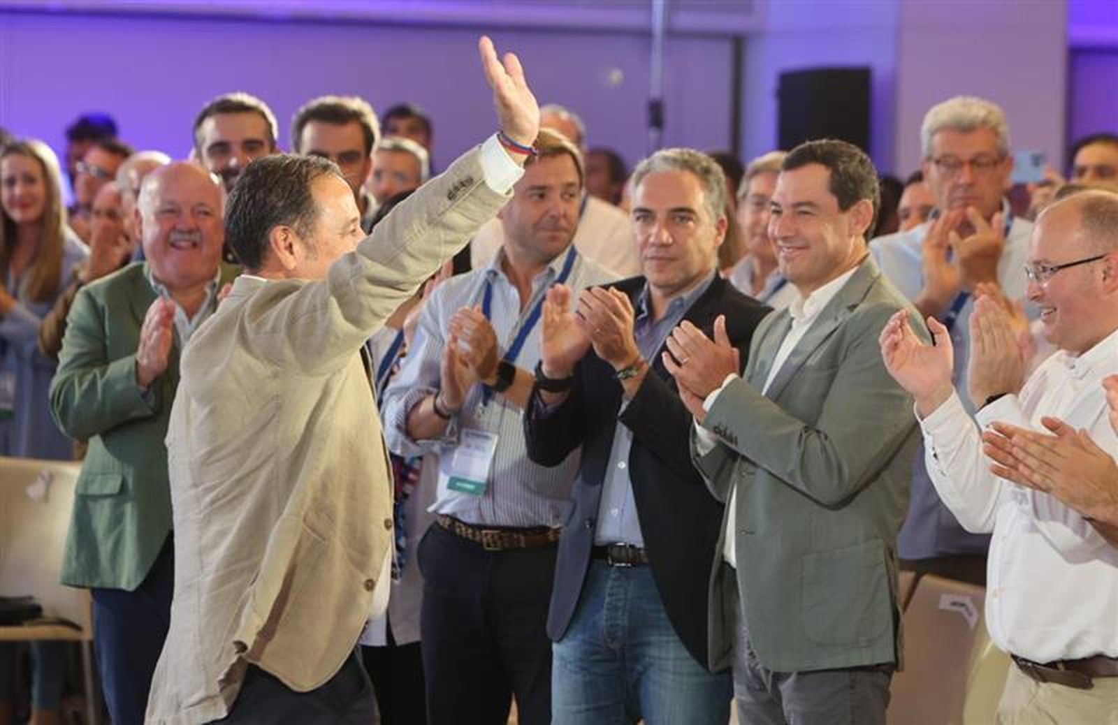 Ricardo Sánchez tras proclamarse como presidente del PP de Sevilla.