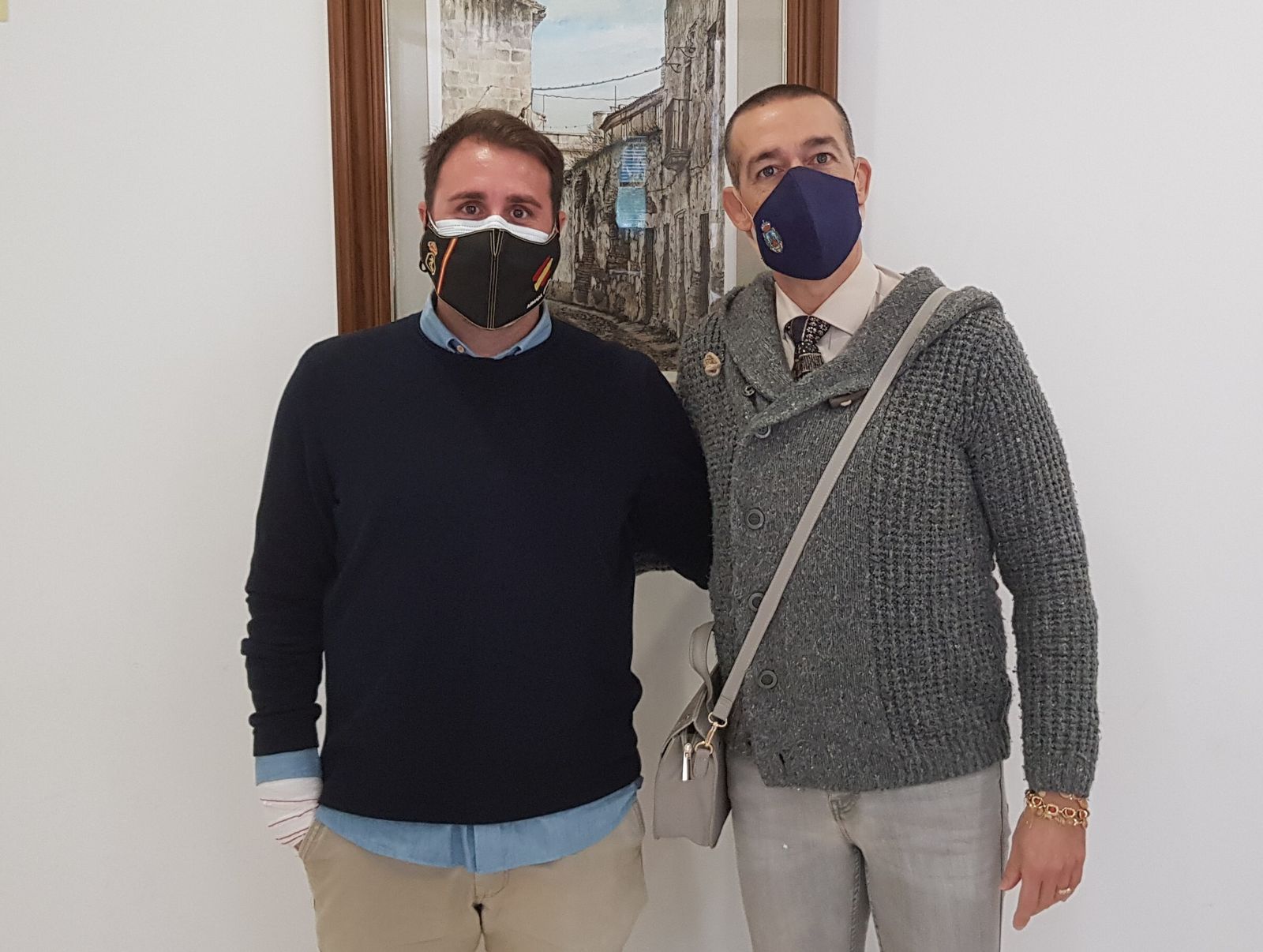 Javier Nowell (izq.) y el concejal  David Calleja.