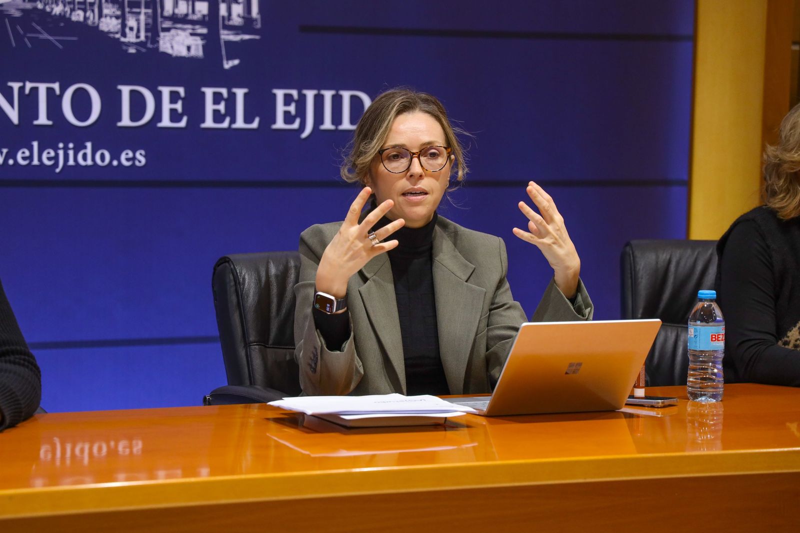 La edil María Herminia Padial en la primera mesa del Plan Estratégico.