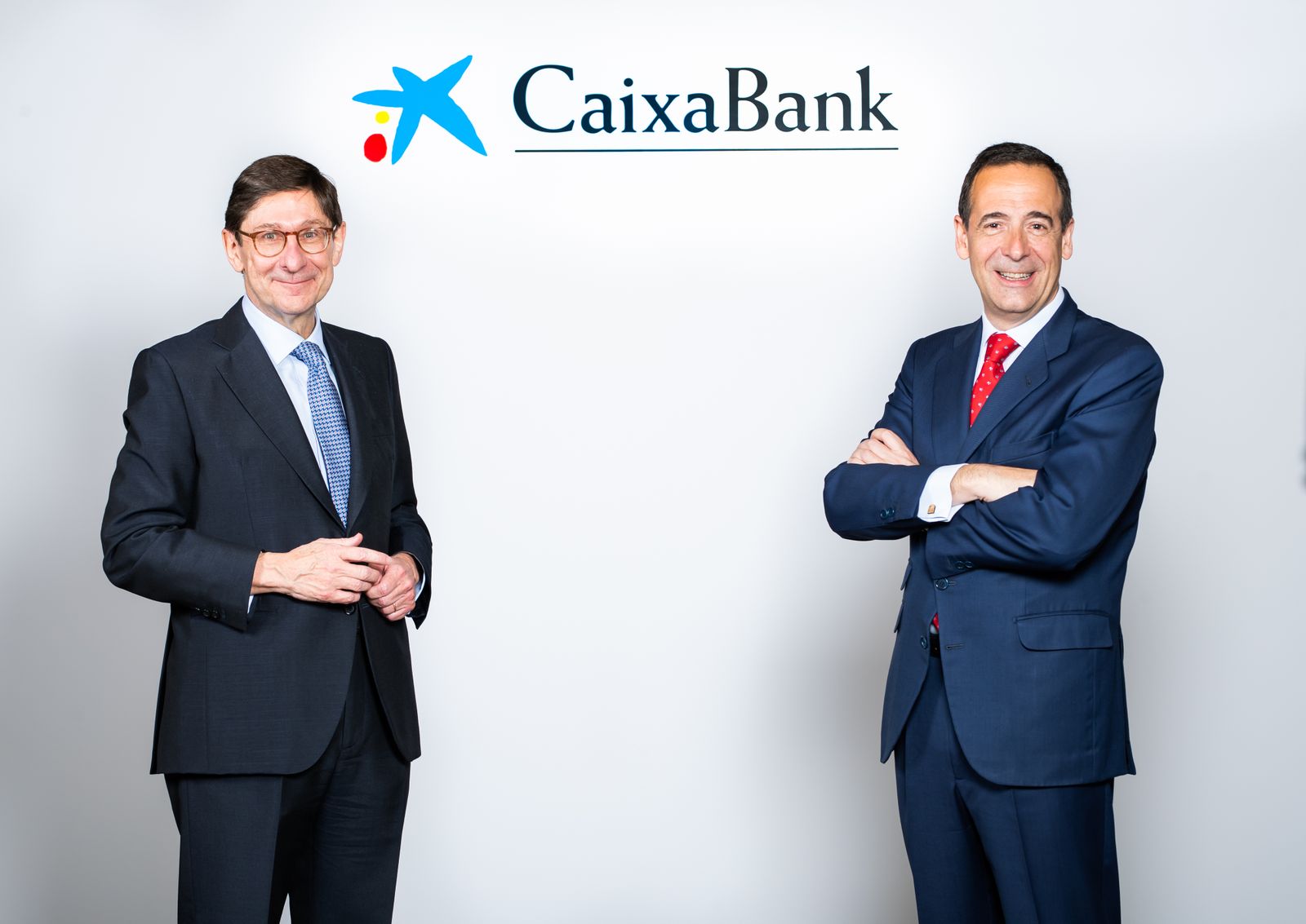José Ignacio Goirigolzarri y Gonzalo Gortázar, presidente y consejero delegado de Caixabank, respectivamente.