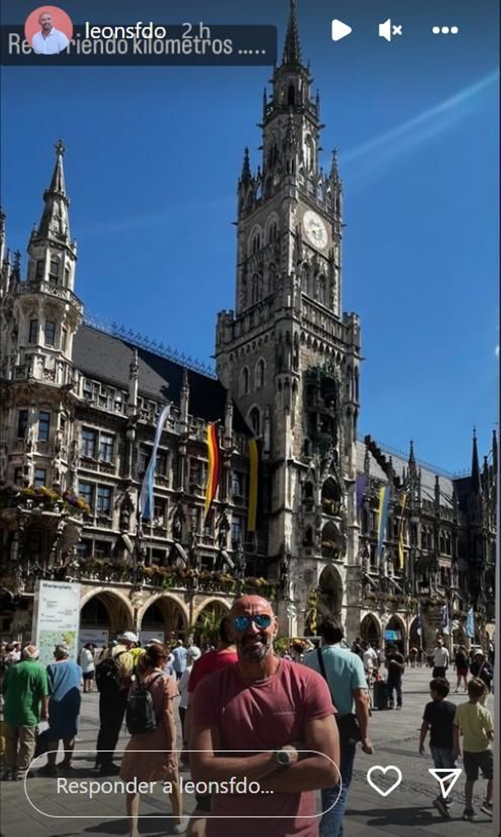 Monchi, en la Marientplaz o Plaza de María.