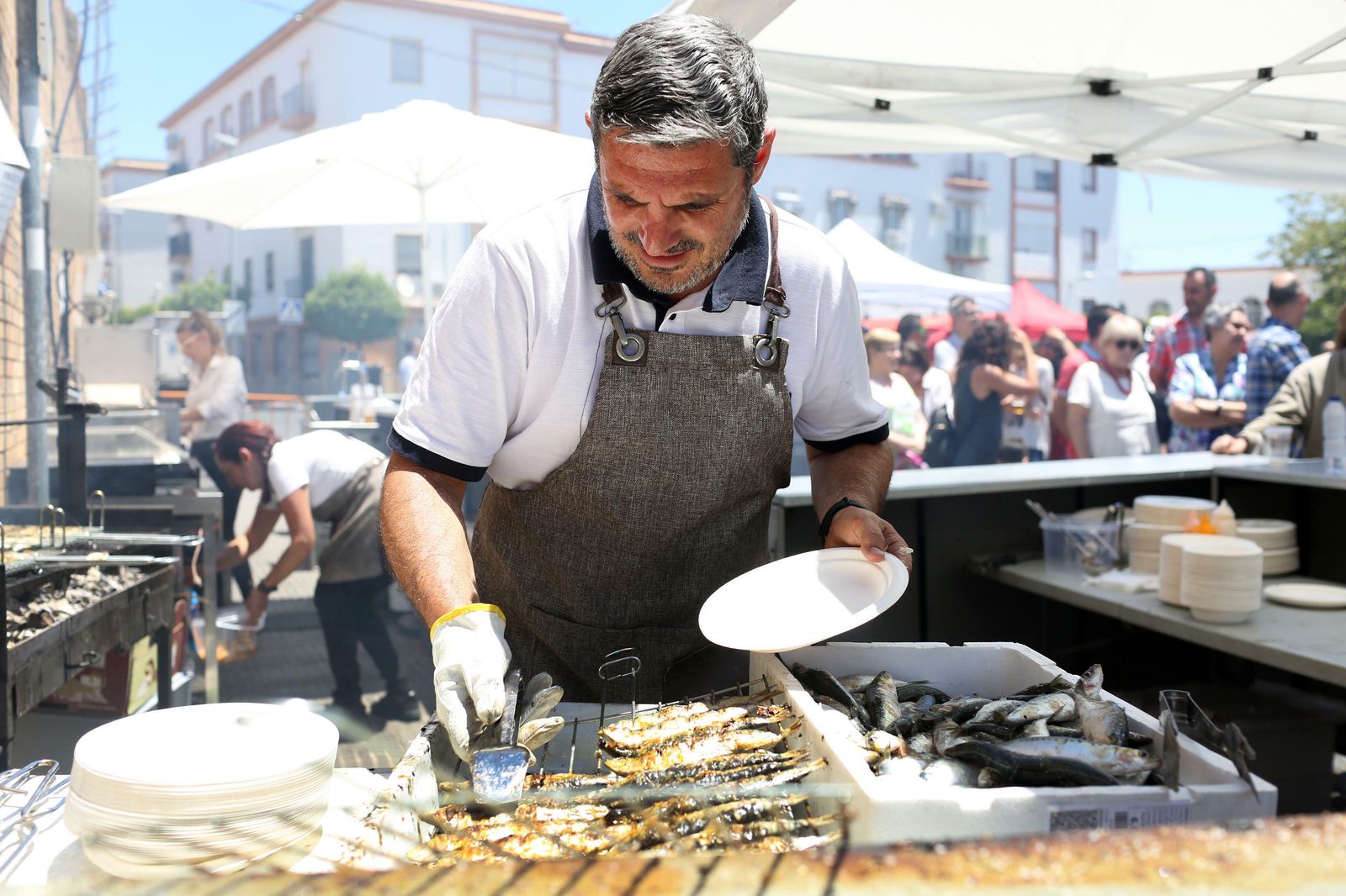 Feria de la Sardina del Mercado San Sebastián de Huelva.