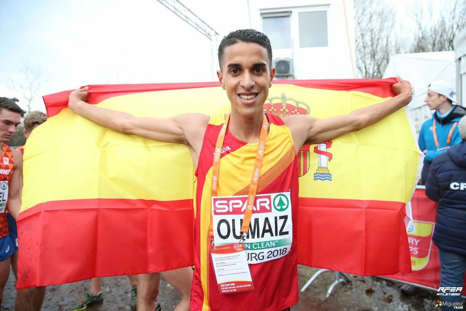 Ouassim Oumaiz, tras una prueba.