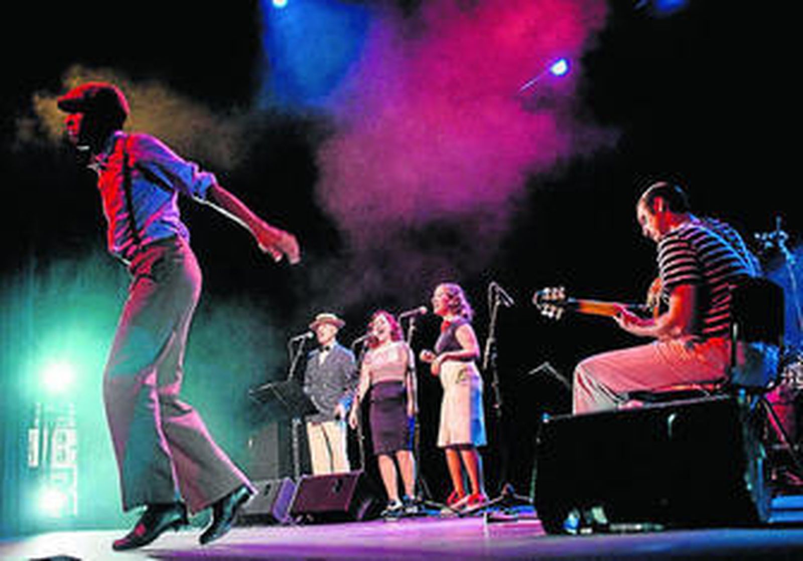 El grupo durante una de sus actuaciones.