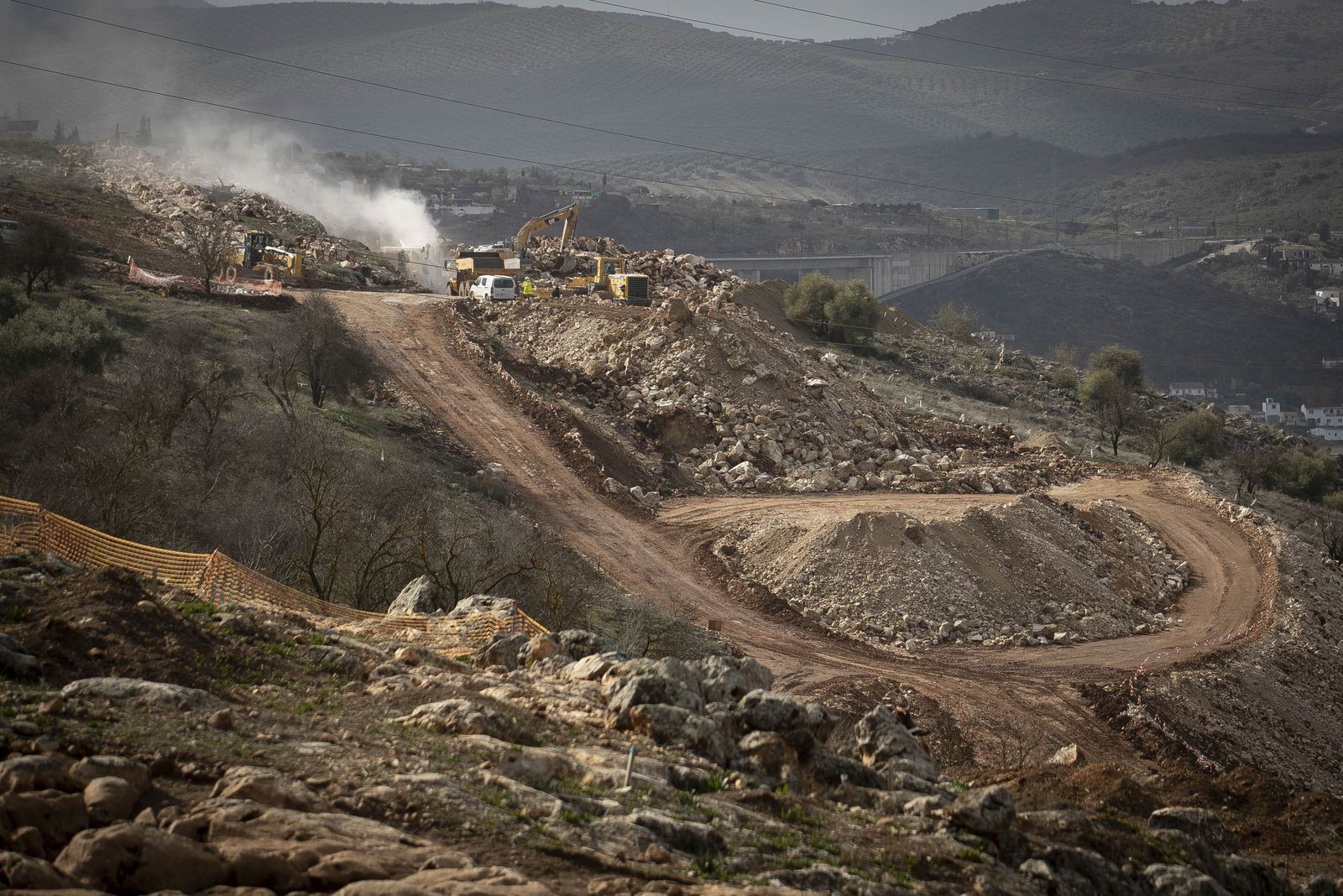 Obras en el tramo de Riofrío de la Variante de Loja