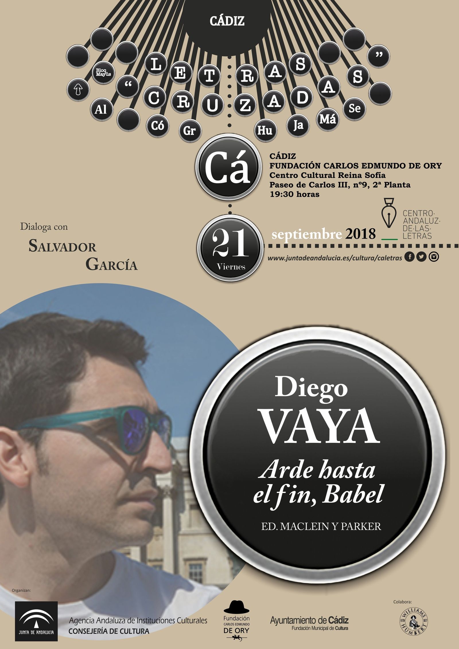 Cartel de Letras Cruzadas.