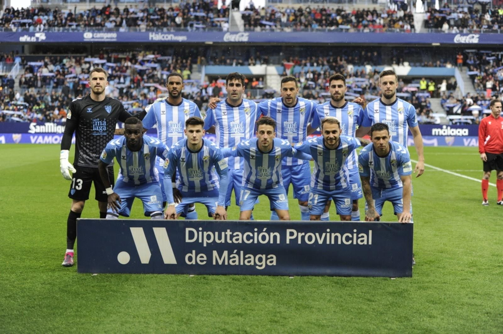 El once del Málaga CF ante el Racing