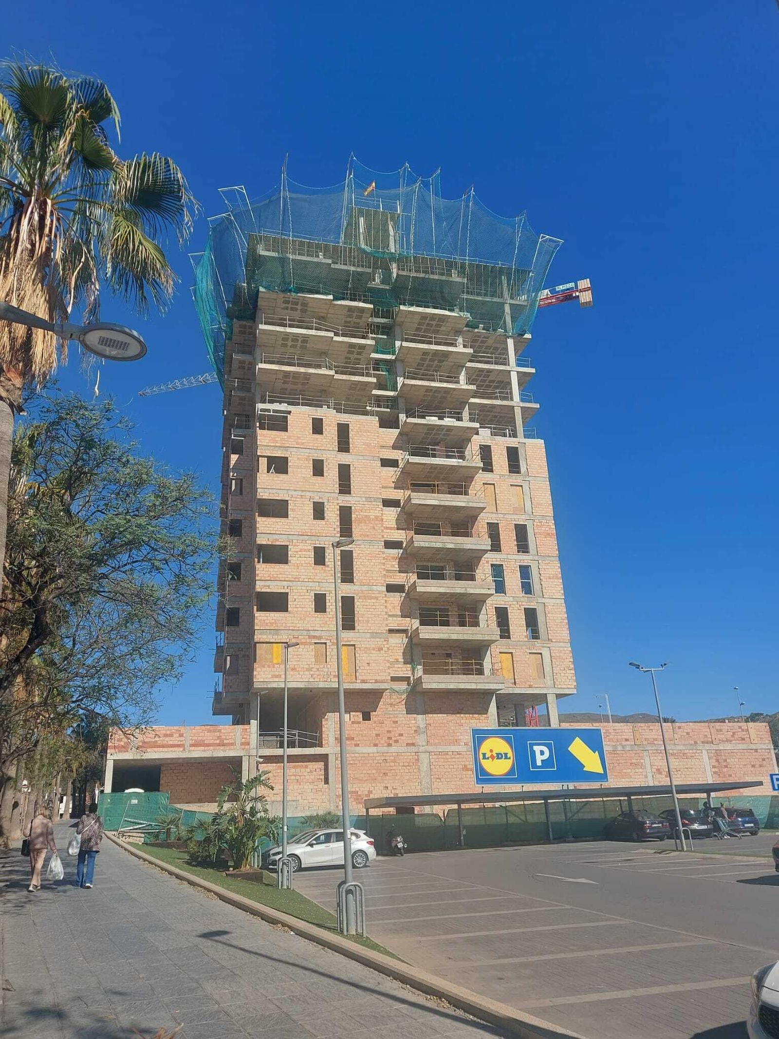 Vista del edificio en construcción