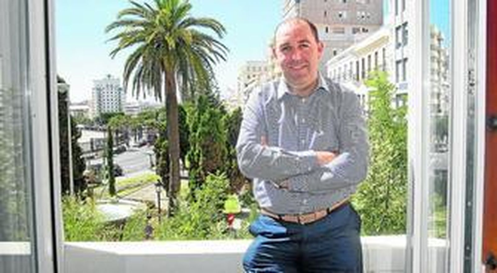 Jesús Solis en su despacho de la Diputación.