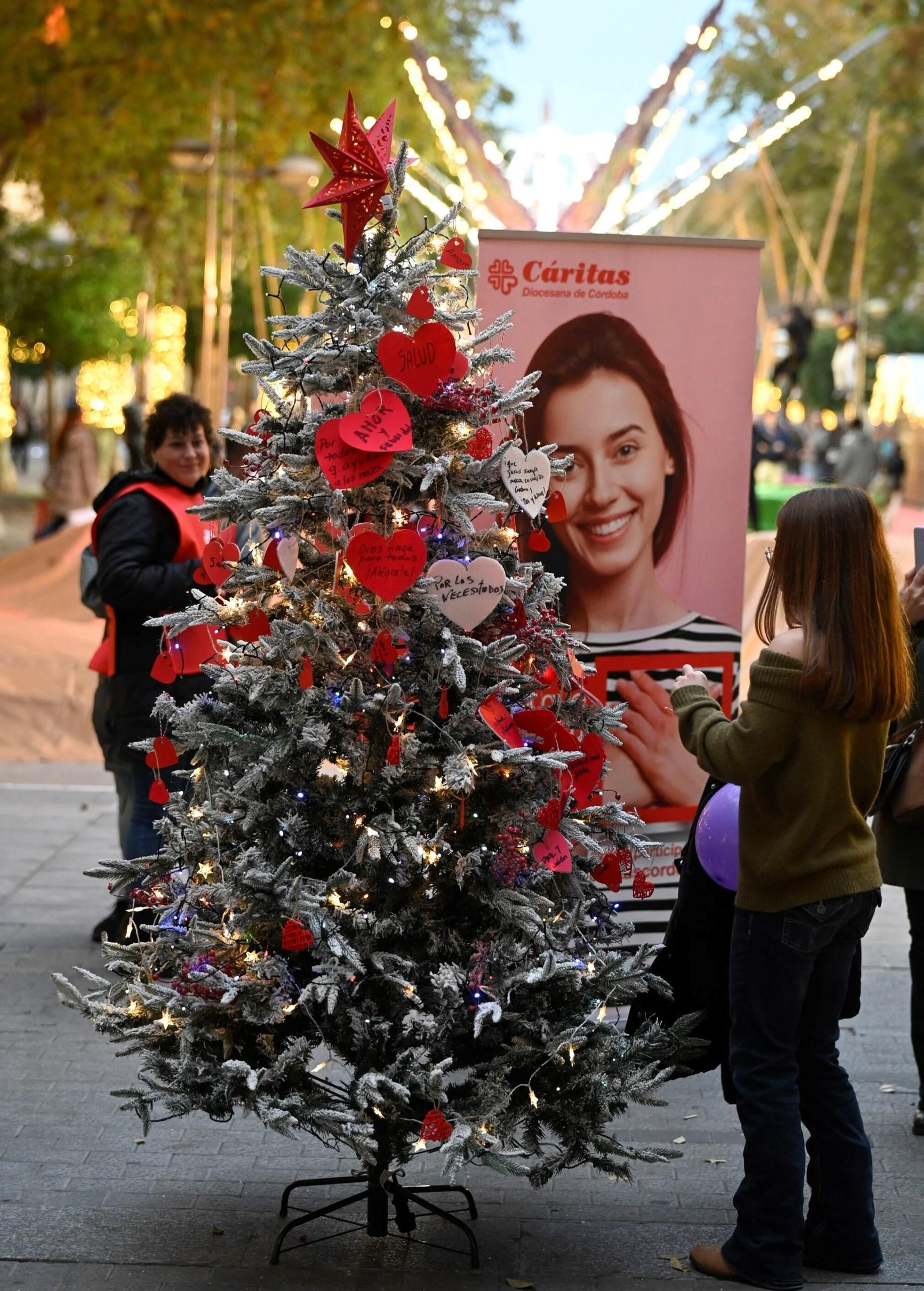 El árbol solidario de Cáritas en Córdoba