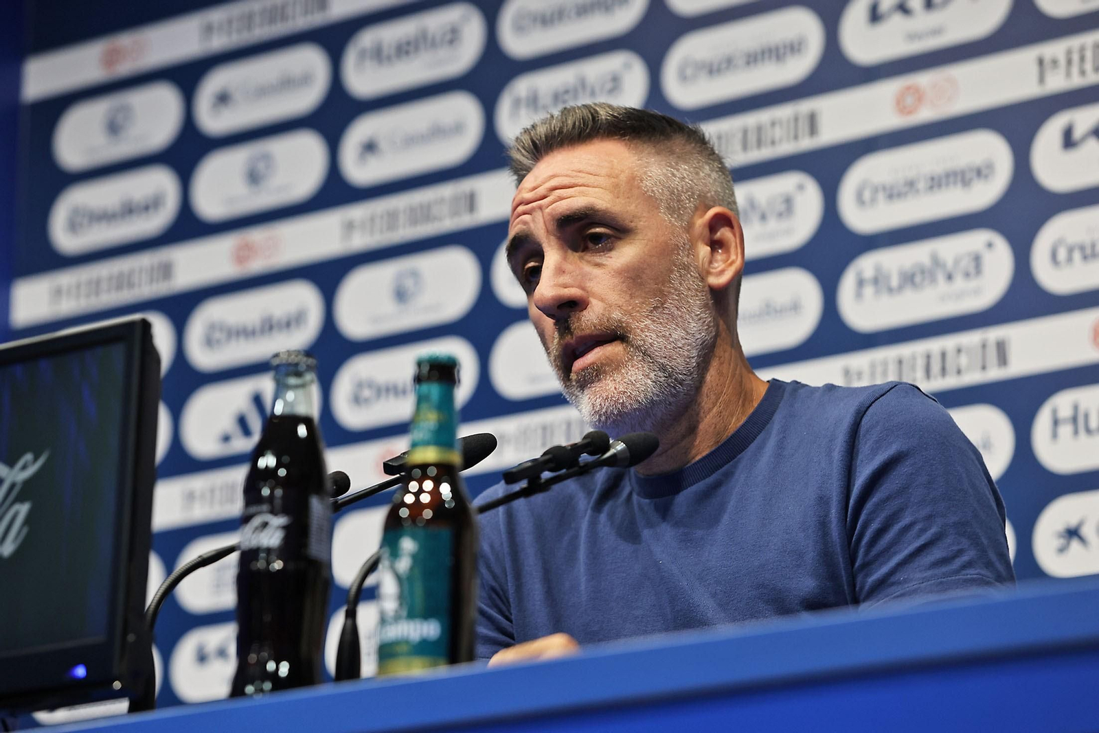Abel Gómez, en una rueda de prensa de la presente temporada. Abel Gómez, en una rueda de prensa de la presente temporada.