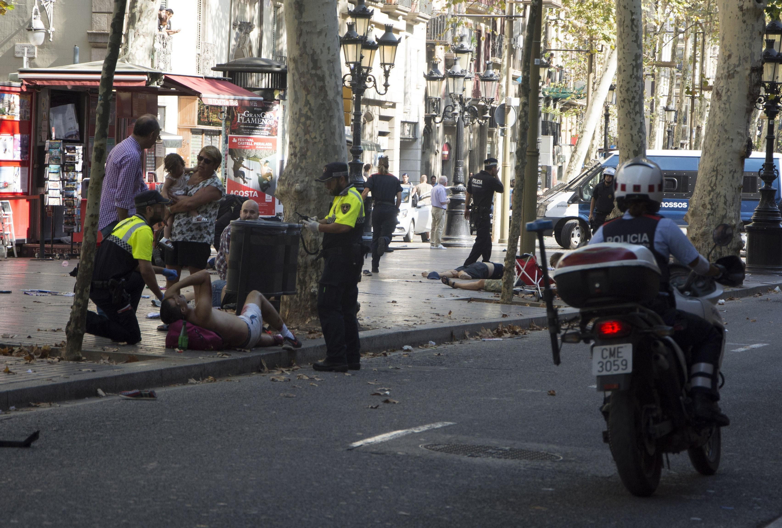 Imágenes del atropello múltiple en las Ramblas de Barcelona