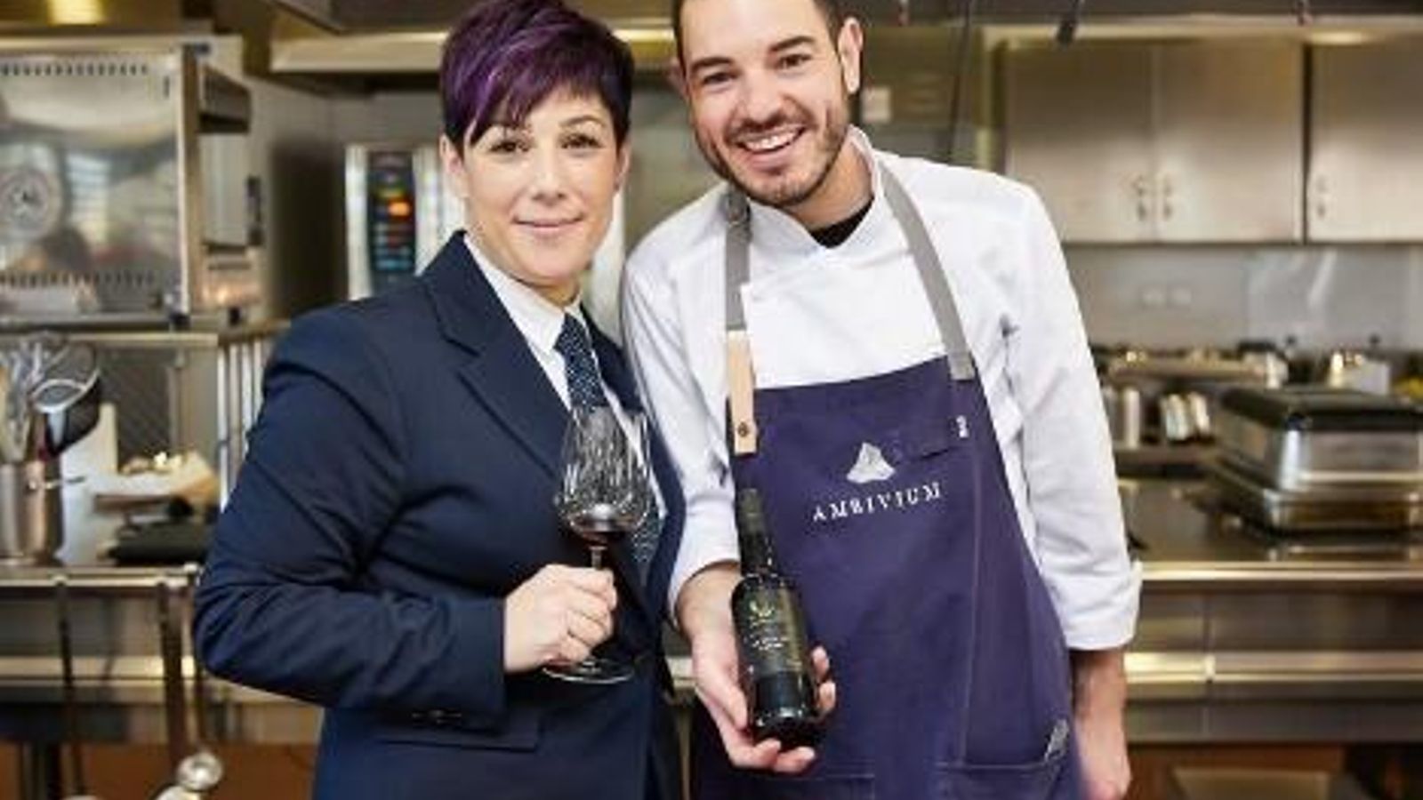 Cristóbal Muñoz y Laura Rodríguez, chef y sumiller de Ambivium. Cristóbal Muñoz y Laura Rodríguez, chef y sumiller de Ambivium.