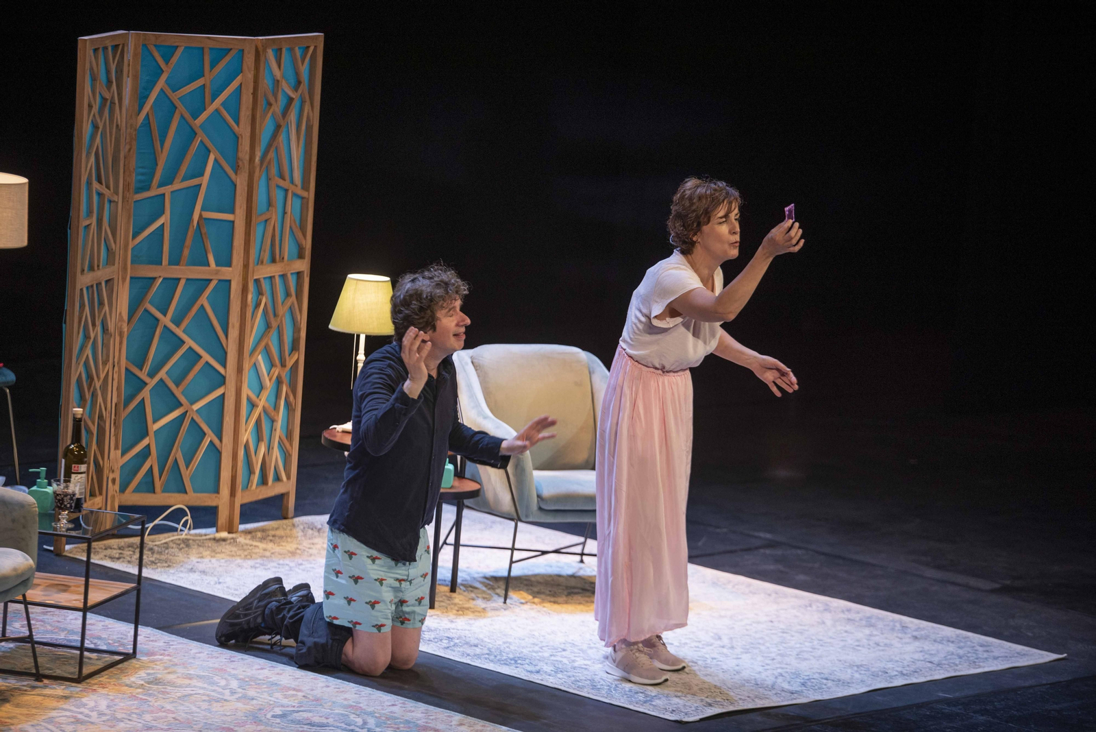 Gabino Diego y Cecilia Solaguren pusieron en escena la obra ‘Los Mojigatos’.