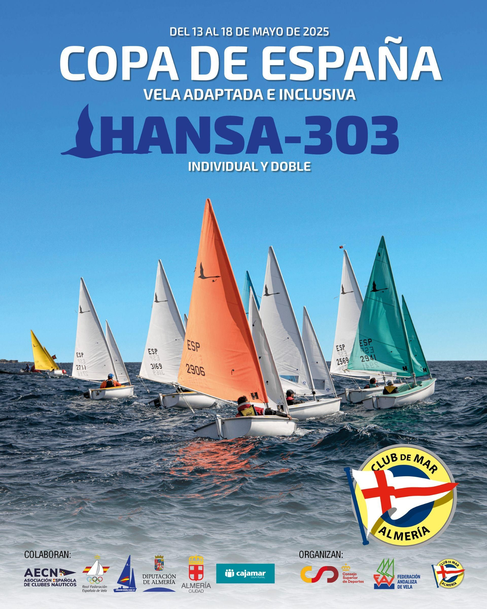 Cartel de la Copa de España de Vela e Inclusiva que se celebrará la próxima semana en tierras almerienses.