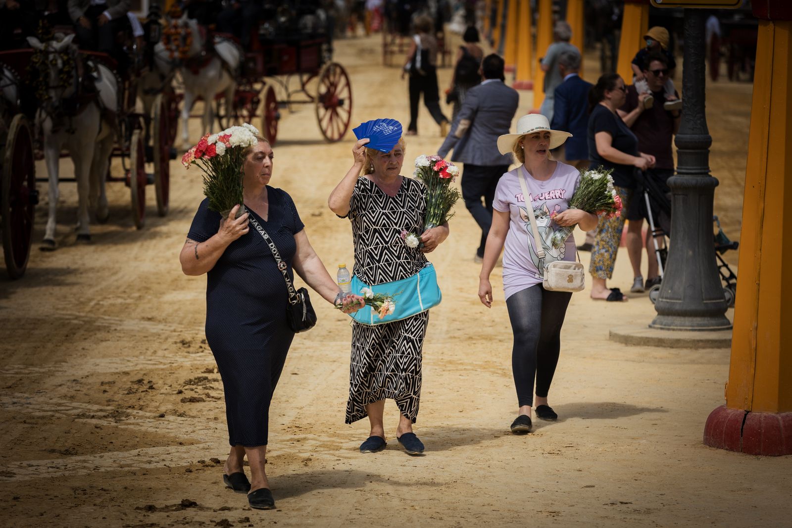 Calor y ambiente en el último día de la Feria de Jerez