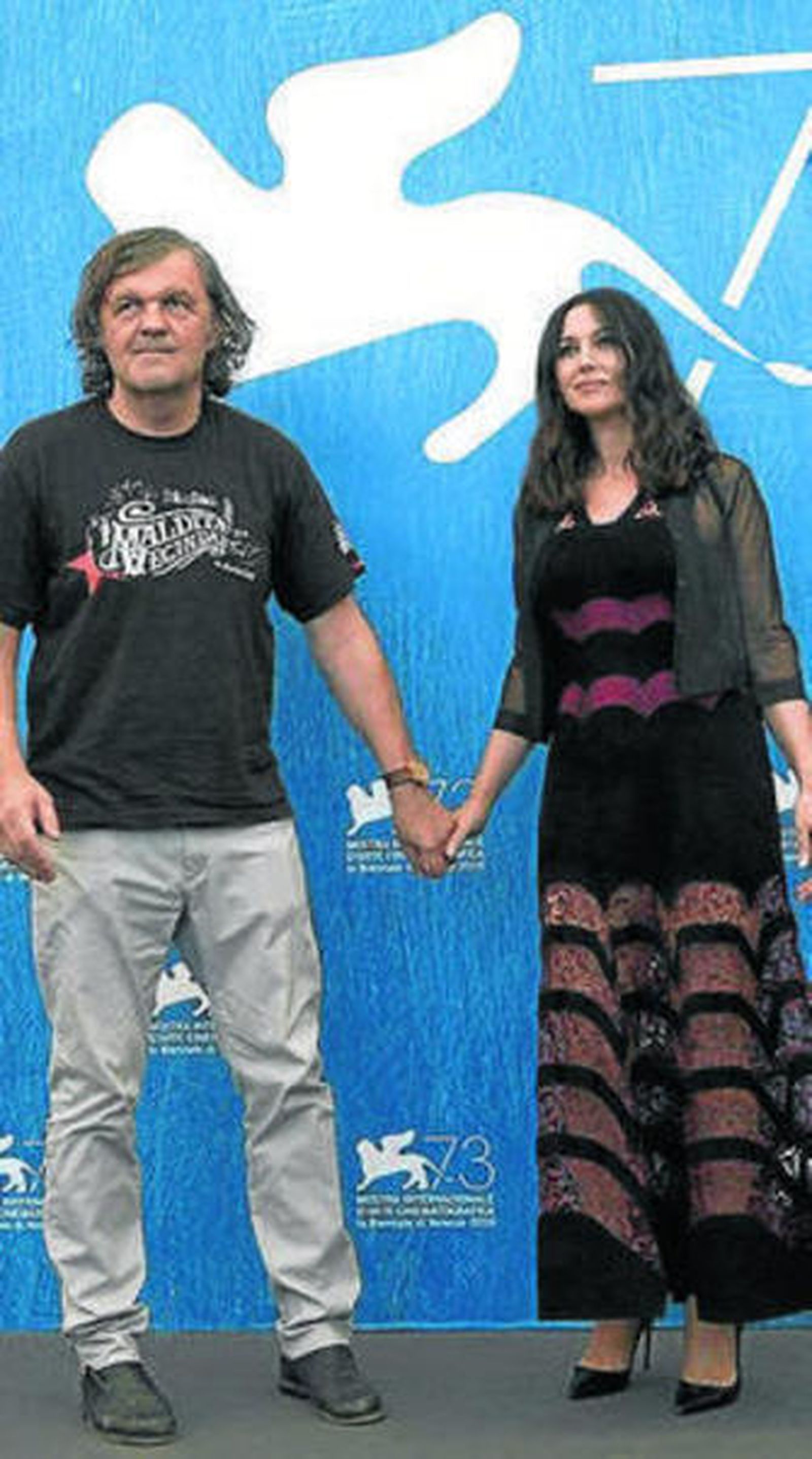 Kusturica y Bellucci, en Venecia.