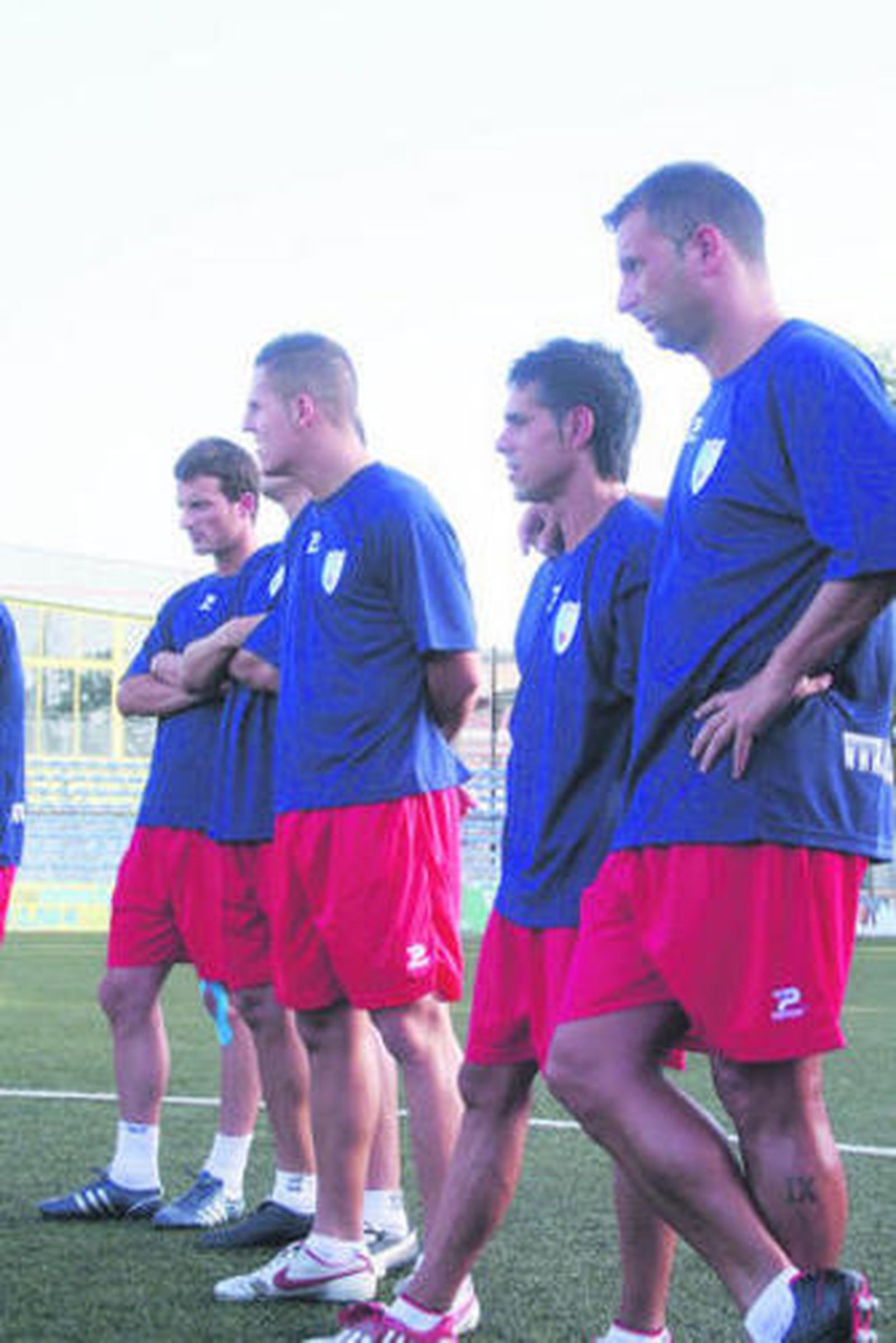Javi Moreno y Troiteiro, durante una sesión de entrenamiento.