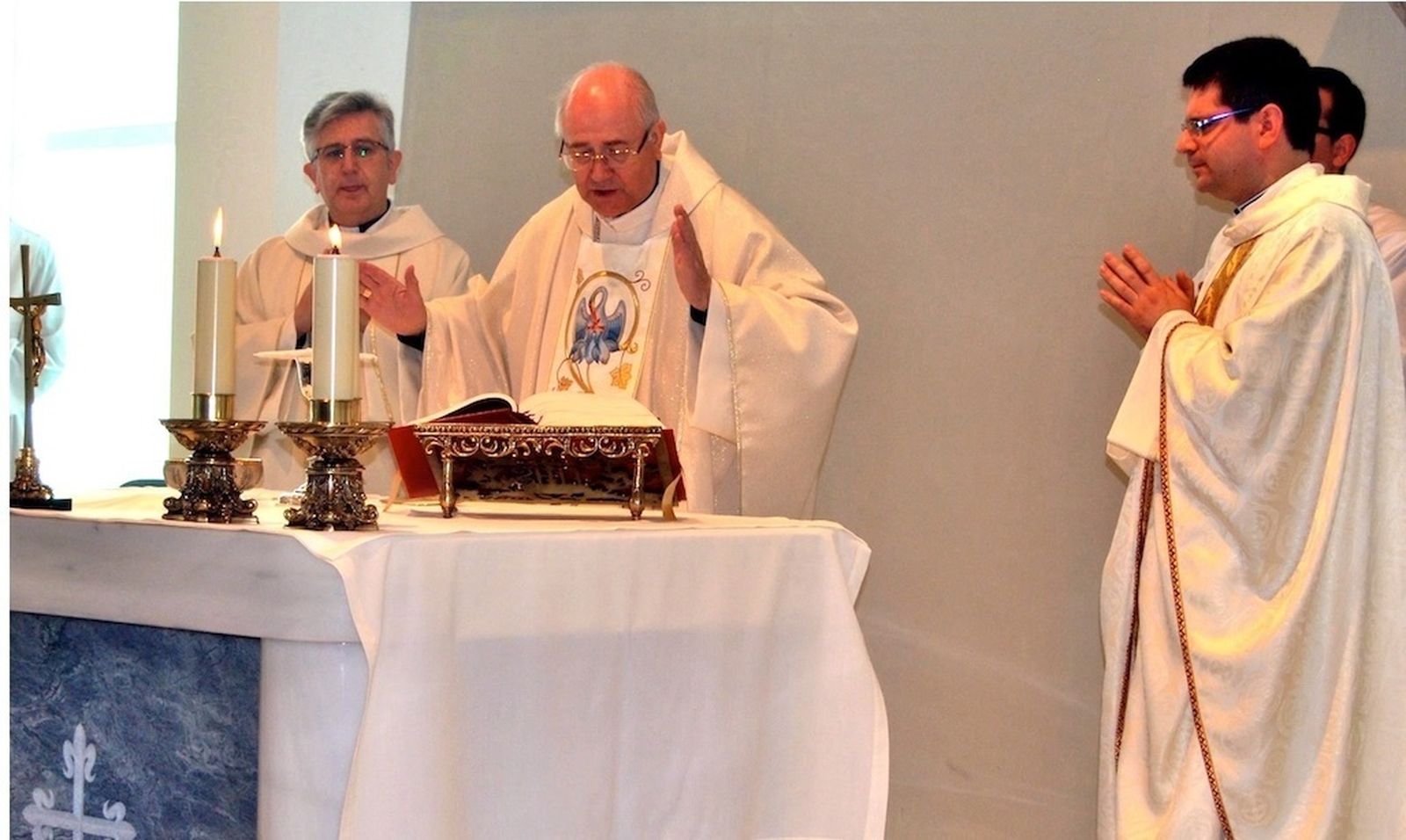 Un momento de la Eucaristía.