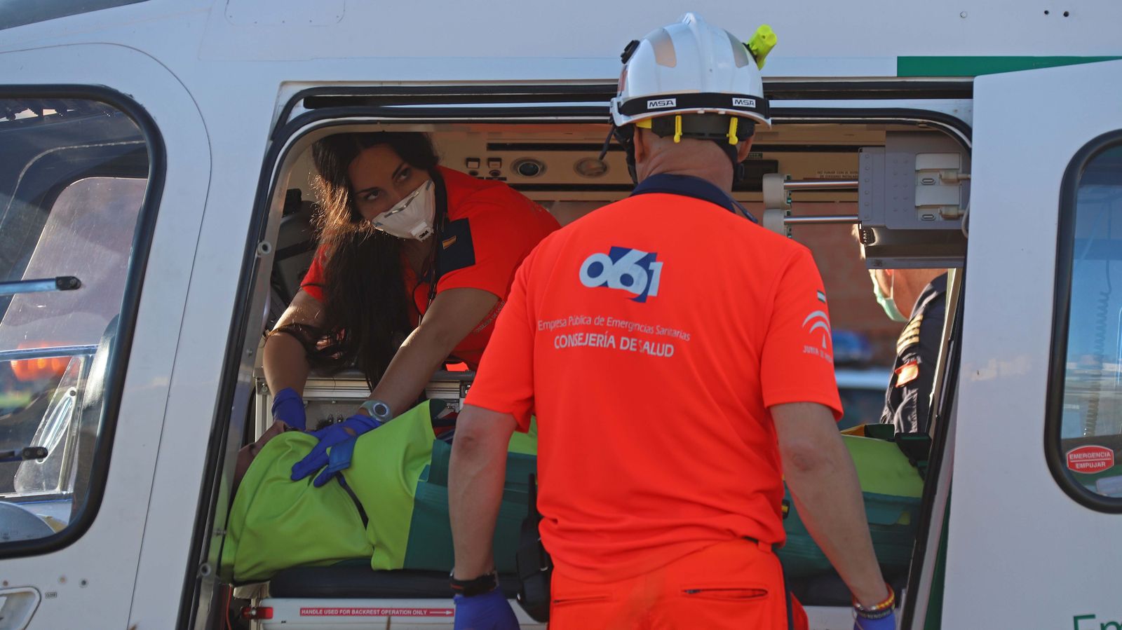 Rescate de un herido en las Pozas del Cobre