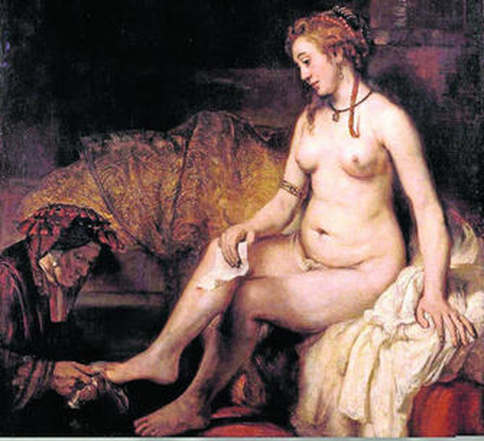 'Betsabé en el baño', pintada por Rembrandt en 1654, y cedida por el Louvre para esta muestra.