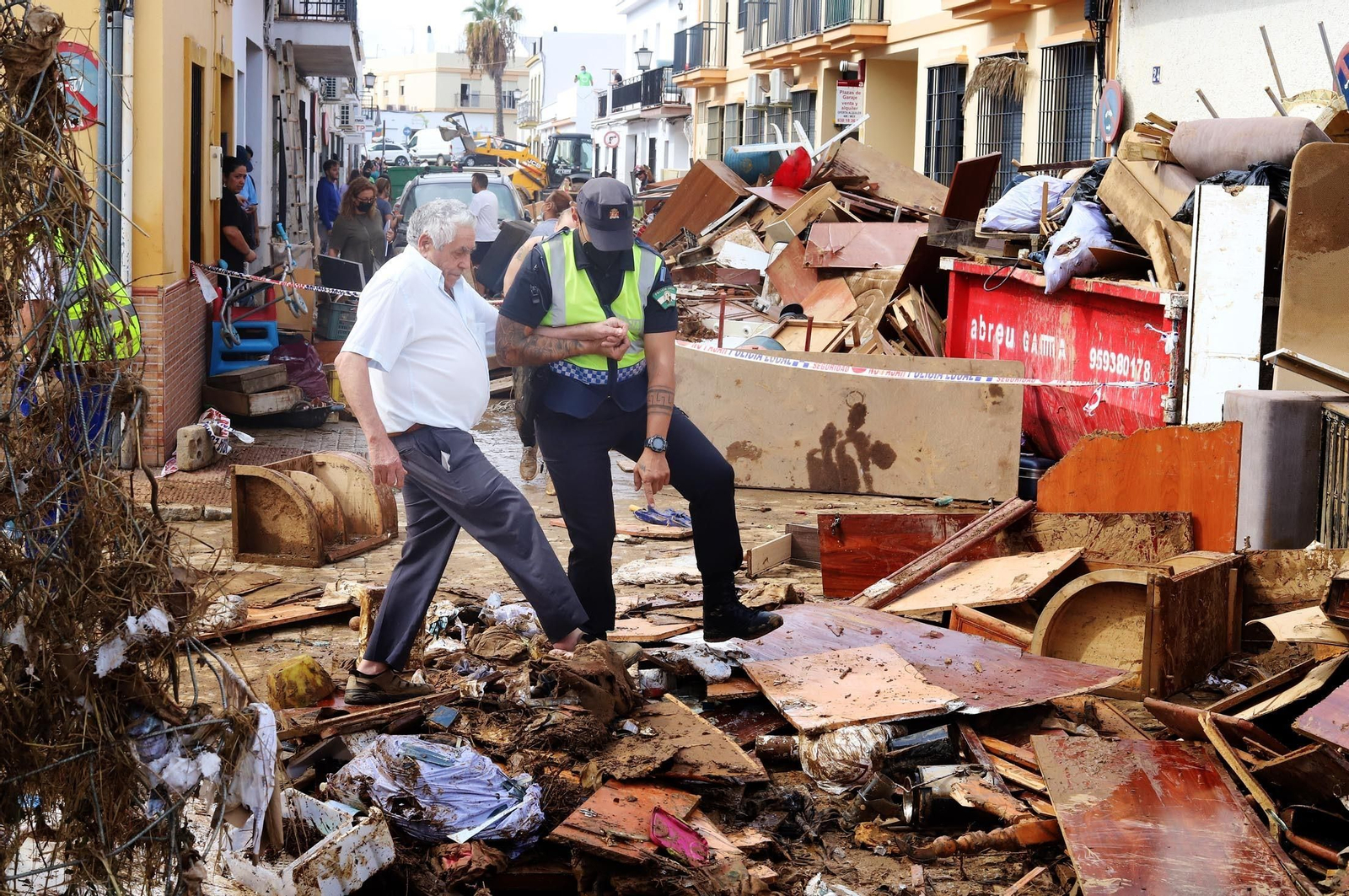 Imágenes de los destrozos provocados por el temporal en Lepe