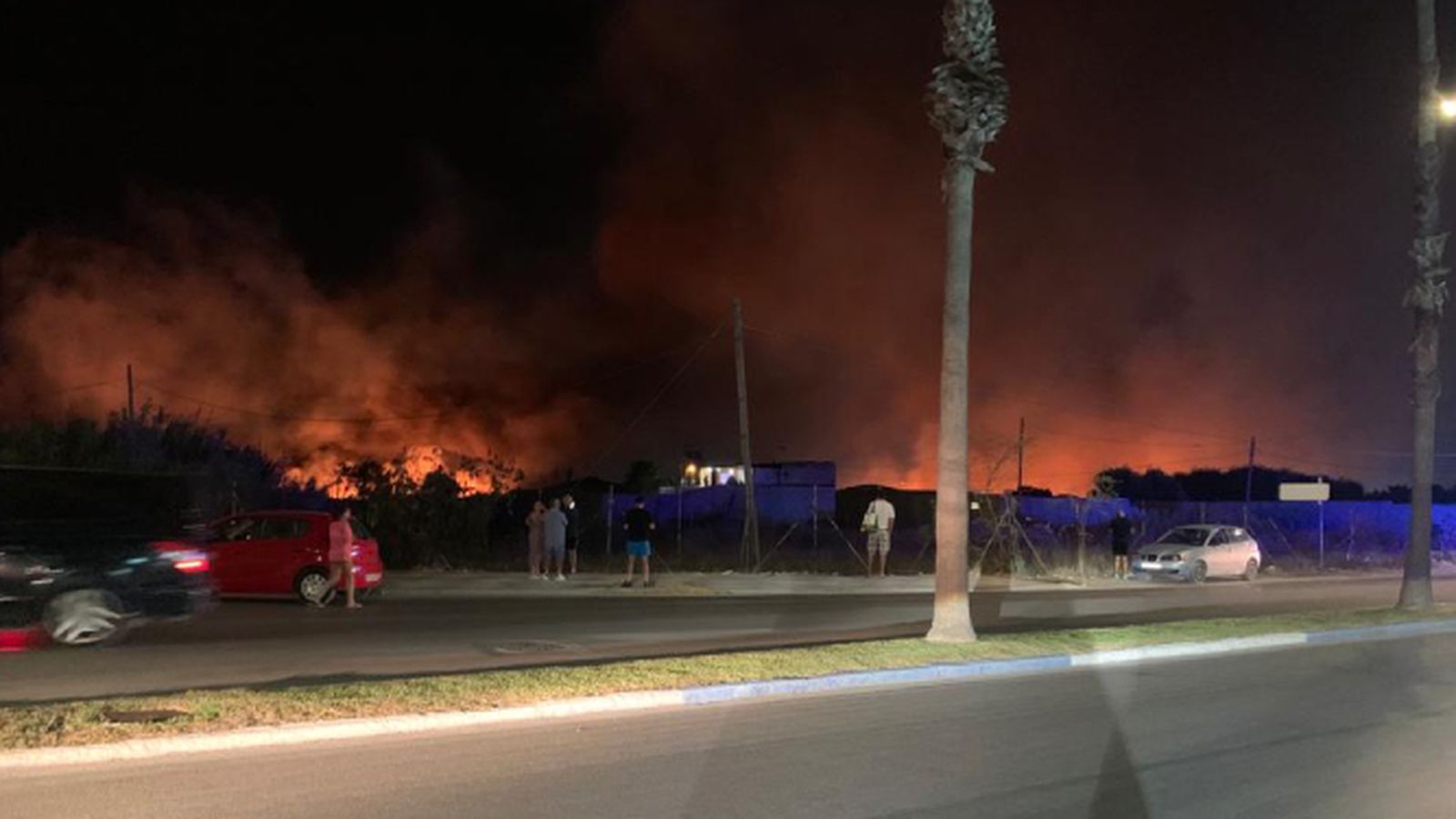 El incendio declarado en El Zabal.