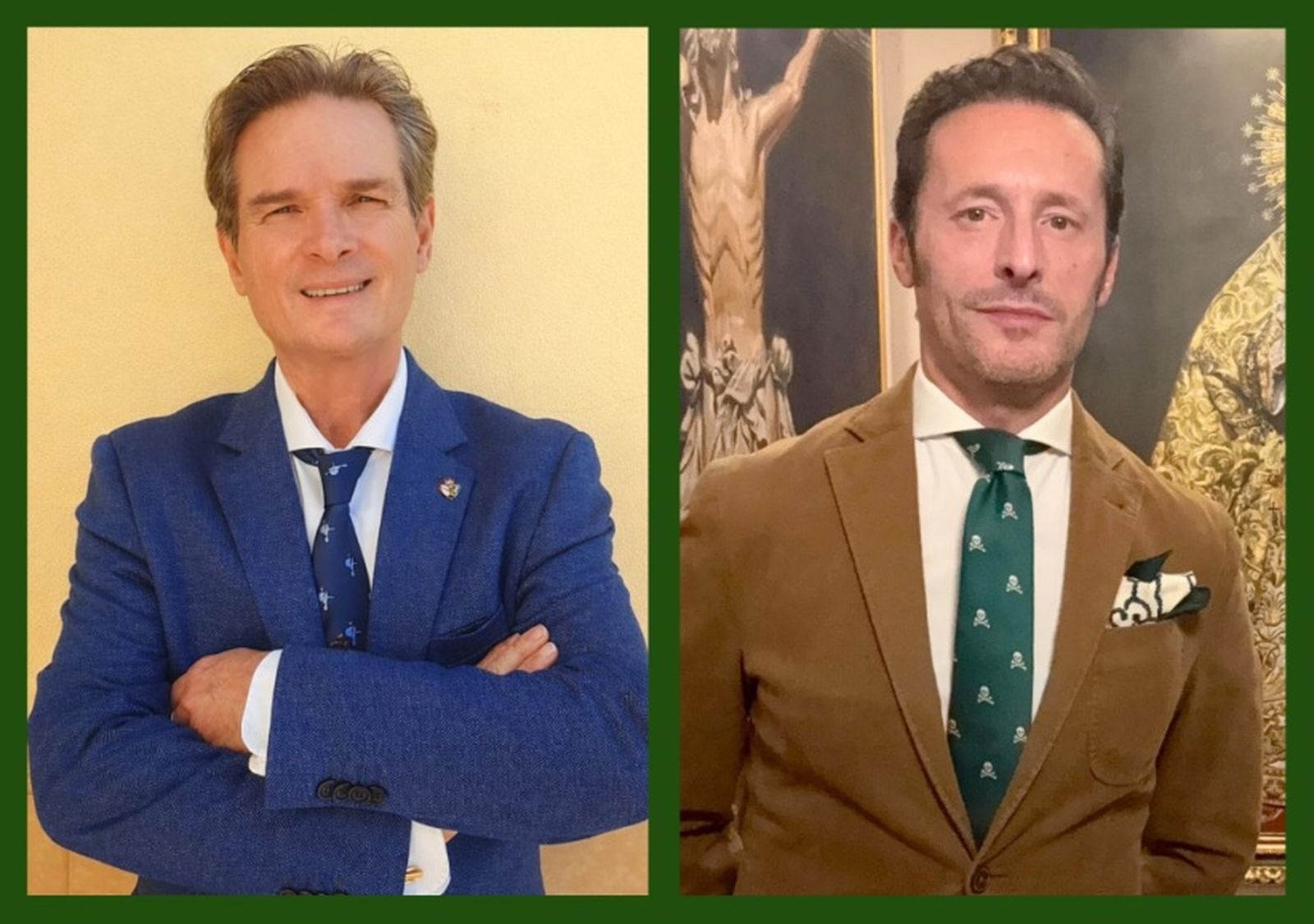 Los cofrades Manuel Jurado y Javier Aguilar